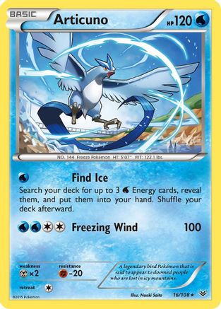Articuno (16) 016/108 - Reverse Holofoil XY Roaring Skies - Rare