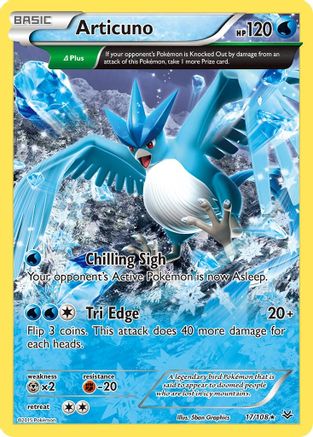 Articuno (17 Delta) 017/108 - Reverse Holofoil XY Roaring Skies - Rare