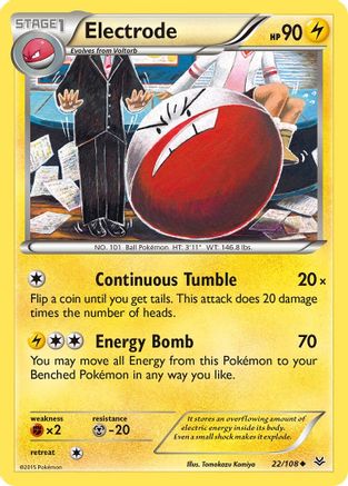 Electrode 022/108 - Reverse Holofoil XY Roaring Skies - Uncommon