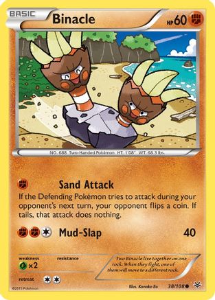 Binacle 038/108 - Reverse Holofoil XY Roaring Skies - Common