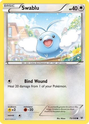 Swablu 073/108 - Reverse Holofoil XY Roaring Skies - Common