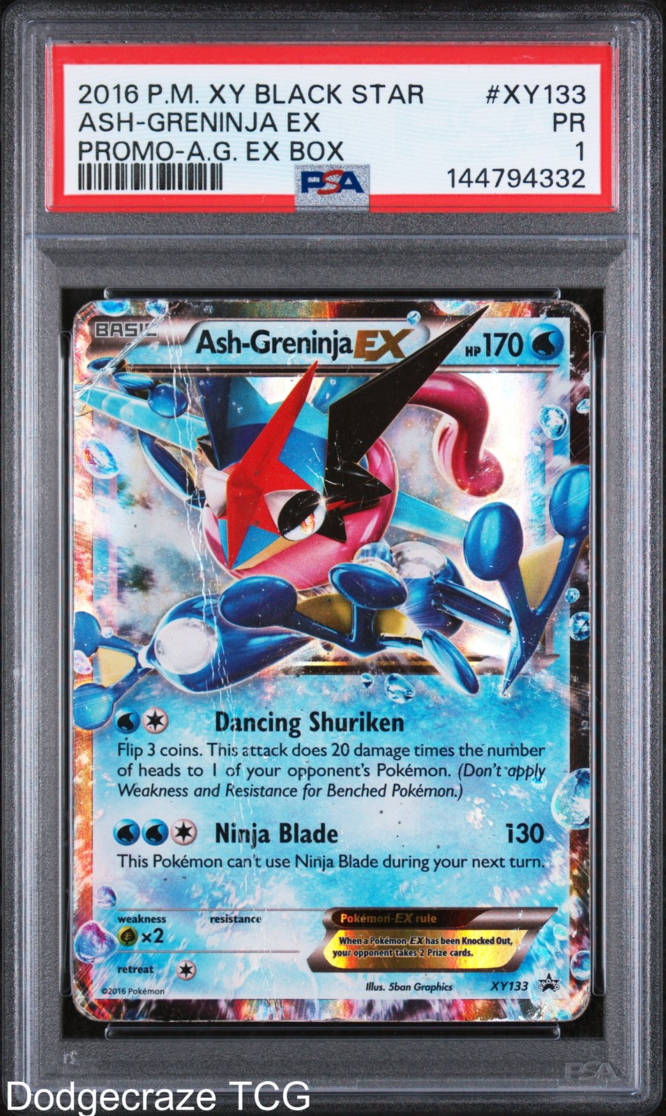2016 Pokemon Black Star Promo Ash-greninja EX Box XY133 PSA 1