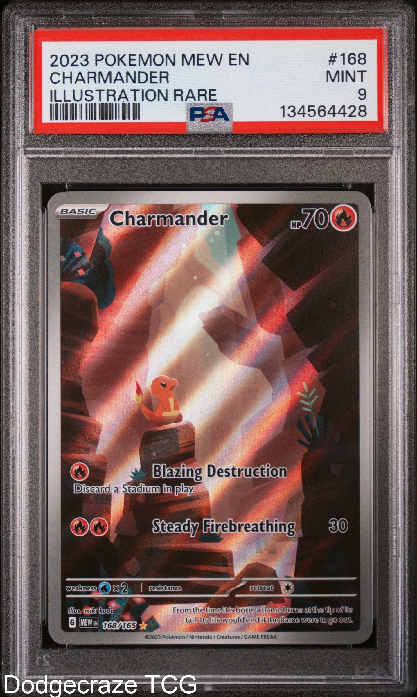 2023 Pokemon 151 Charmander Illustration Rare 168/165 PSA 9