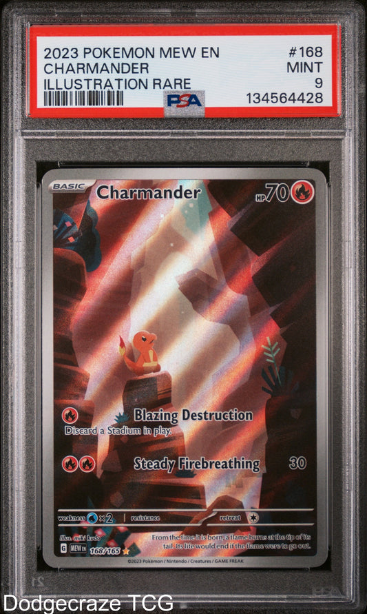 2023 Pokemon 151 Charmander Illustration Rare 168/165 PSA 9