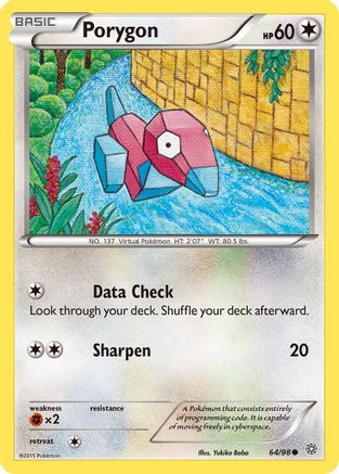 Porygon 064/98  - Reverse Holofoil XY  Ancient Origins - Common