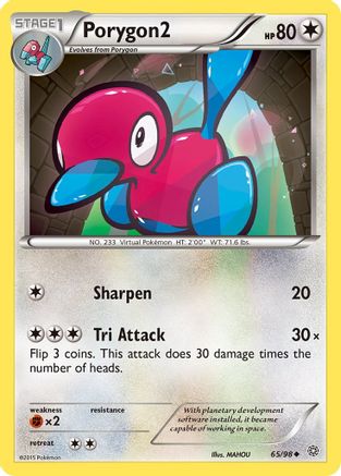 Porygon2 065/98  - Reverse Holofoil XY  Ancient Origins - Uncommon