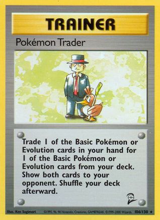 Pokemon Trader 106/130  Base Set 2 - Rare