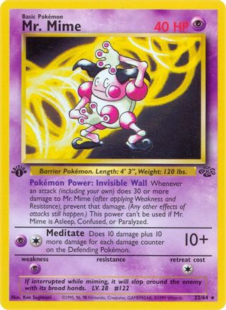 Mr. Mime (22) 022/64  - Unlimited Jungle - Rare