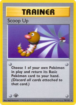 Scoop Up 078/102  - Unlimited Base Set Shadowless - Rare
