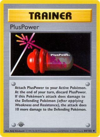 PlusPower 084/102  - Unlimited Base Set Shadowless - Uncommon