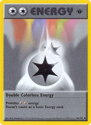 Double Colorless Energy 096/102  - Unlimited Base Set Shadowless - Uncommon