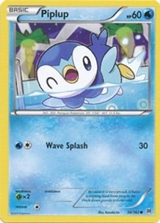 Piplup 036/162  - Reverse Holofoil XY  BREAKthrough - Common