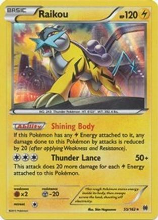 Raikou 055/162  - Reverse Holofoil XY  BREAKthrough - Holo Rare