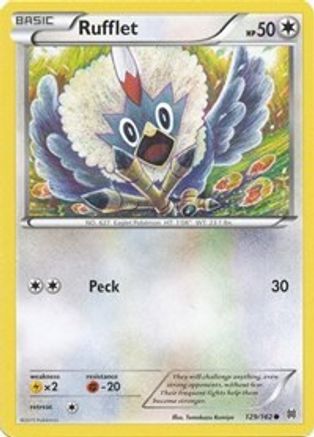 Rufflet 129/162  - Reverse Holofoil XY  BREAKthrough - Common