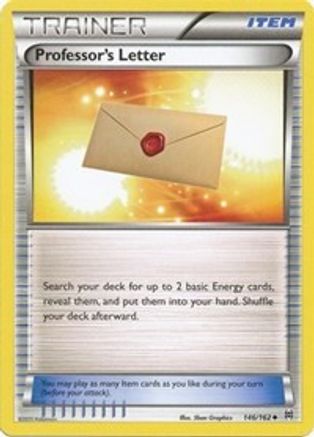 Professor's Letter 146/162  - Reverse Holofoil XY  BREAKthrough - Uncommon