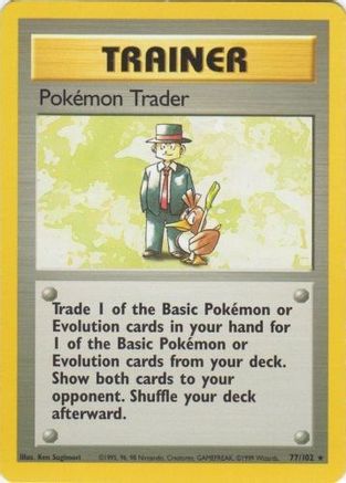 Pokemon Trader 077/102  Base Set - Rare
