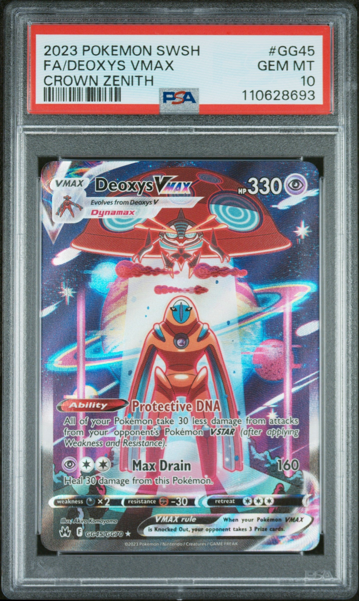 2023 Pokemon SWSH – Deoxys VMax Crown Zenith #GG45 PSA 10