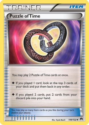 Puzzle of Time 109/122  - Reverse Holofoil XY  BREAKpoint - Uncommon