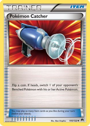 Pokemon Catcher 105/122  - Reverse Holofoil XY  BREAKpoint - Uncommon