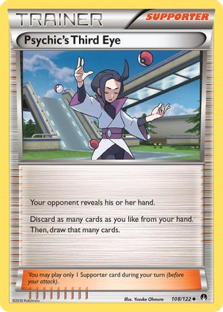 Psychic's Third Eye 108/122  - Reverse Holofoil XY  BREAKpoint - Uncommon