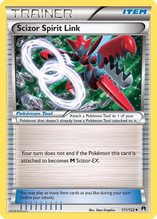 Scizor Spirit Link 111/122  - Reverse Holofoil XY  BREAKpoint - Uncommon