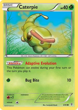 Caterpie 003/83  - Reverse Holofoil Generations - Common