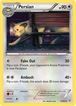 Persian 054  - Reverse Holofoil Generations - Uncommon