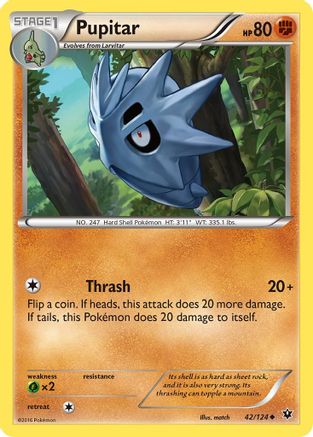 Pupitar 042  - Reverse Holofoil XY  Fates Collide - Uncommon