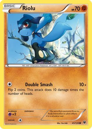 Riolu (45) 045/124  - Reverse Holofoil XY  Fates Collide - Common