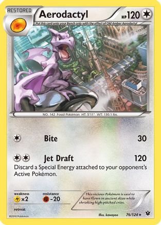 Aerodactyl 076/124  XY  Fates Collide - Rare