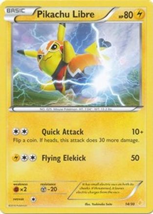 Pikachu Libre (14 014  XY Trainer Kit Pikachu Libre & Suicune - Common