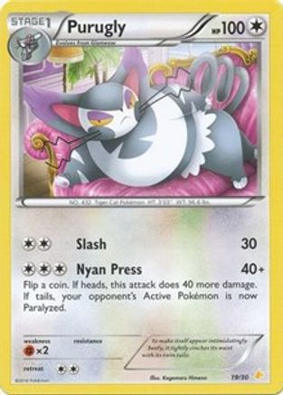 Purugly (19) 019  XY Trainer Kit Pikachu Libre & Suicune - Common
