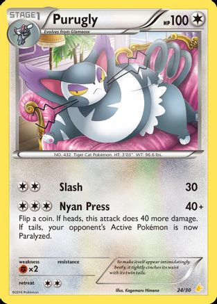 Purugly (24) 024  XY Trainer Kit Pikachu Libre & Suicune - Common