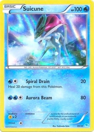 Suicune (30 030/30  - Holofoil XY Trainer Kit Pikachu Libre & Suicune - Common