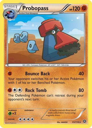 Probopass 055  - Reverse Holofoil XY  Steam Siege - Rare