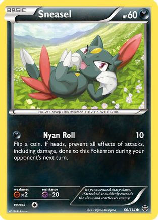 Sneasel 060/114  - Reverse Holofoil XY  Steam Siege - Common