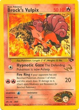 Brock's Vulpix [W Stamped] 037/132  WoTC Promo - Promo