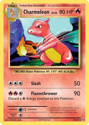 Charmeleon 010/108  - Reverse Holofoil XY  Evolutions - Uncommon
