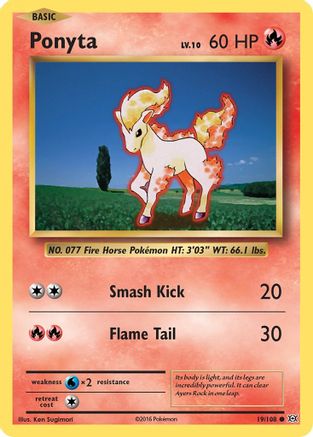 Ponyta 019/108  XY  Evolutions - Common