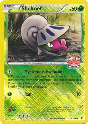 Shelmet 11/101 (Championship Series) [Staff] 011/101  - Reverse Holofoil League & Championship Cards - Promo