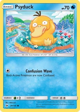 Psyduck 028/149  - Reverse Holofoil SM Base Set - Common