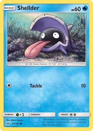 Shellder 033/149  - Reverse Holofoil SM Base Set - Common