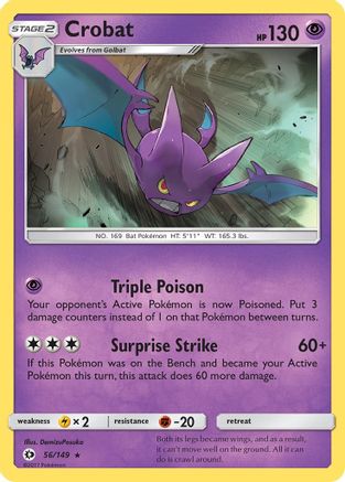 Crobat 056/149  - Holofoil SM Base Set - Holo Rare