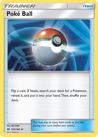 Poke Ball 125/149  - Reverse Holofoil SM Base Set - Uncommon