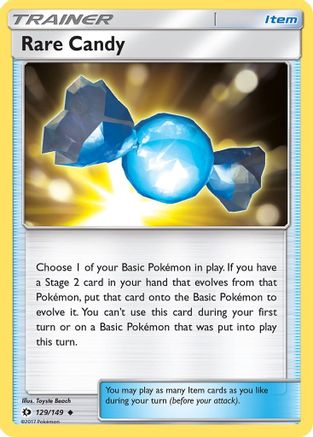 Rare Candy 129/149  - Reverse Holofoil SM Base Set - Uncommon