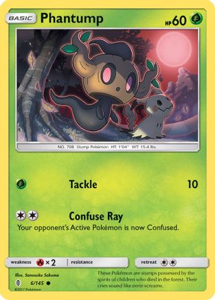 Phantump 006/145  - Reverse Holofoil SM  Guardians Rising - Common