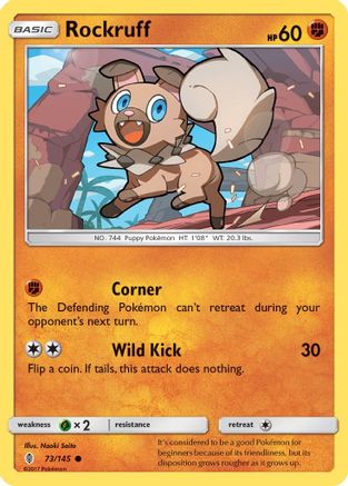 Rockruff 073/145  SM  Guardians Rising - Common