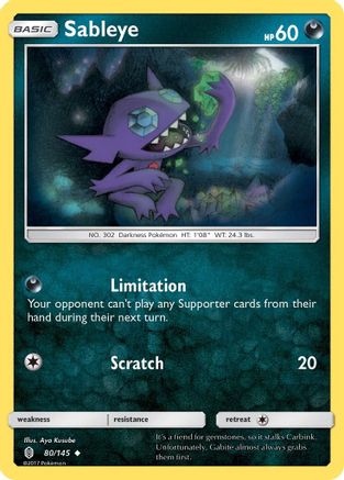 Sableye 080/145  SM  Guardians Rising - Uncommon