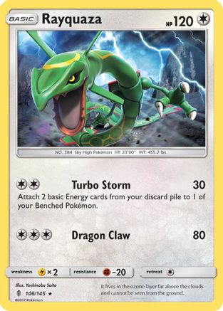 Rayquaza 106/145  SM  Guardians Rising - Rare