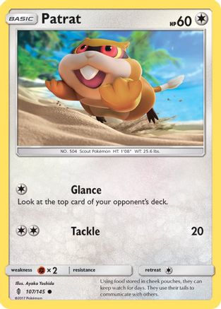 Patrat 107/145  - Reverse Holofoil SM  Guardians Rising - Common